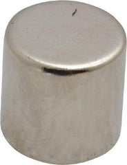 Mag-Mate - 1/2" Diam x 1/2" High Neodymium Rare Earth Magnet - 11.2 Lb Max Capacity, 200°F Max, Nickel Plated - Apex Tool & Supply