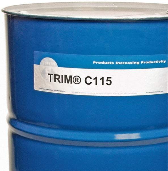 Master Fluid Solutions - Trim C115, 54 Gal Drum Grinding Fluid - Synthetic, For Machining - Apex Tool & Supply