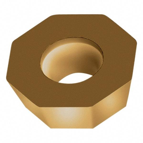Walter - ODHW0605 A57 Grade WAK15 Carbide Milling Insert - TiCN/Al2O3/TiN Finish, 0.2189" Thick, 5/8" Inscribed Circle, 0.8mm Corner Radius - Apex Tool & Supply