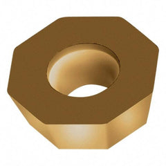 Walter - ODHW0605 A57 Grade WAK15 Carbide Milling Insert - TiCN/Al2O3/TiN Finish, 0.2189" Thick, 5/8" Inscribed Circle, 0.8mm Corner Radius - Apex Tool & Supply