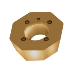 Walter - ODMW050408 A57 Grade WAK15 Carbide Milling Insert - TiCN/Al2O3/TiN Finish, 0.1874" Thick, 1/2" Inscribed Circle, 0.8mm Corner Radius - Apex Tool & Supply