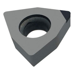 Walter - WCMW730.5 Grade WCB80 CBN Boring Insert - Uncoated, Trigon, 7/8" Inscr Circle, 3/16" Thick, 0.008" Corner Radius - Apex Tool & Supply