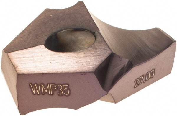 Walter - Series P6003, 27mm Diam Grade WMP35 Replaceable Drill Tip - Carbide, TiAlN Finish - Apex Tool & Supply