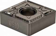 Walter - CNGG432 NFT Grade WS10 Carbide Turning Insert - Uncoated, 80° Diamond, 1/2" Inscr Circle, 3/16" Thick, 1/32" Corner Radius - Apex Tool & Supply