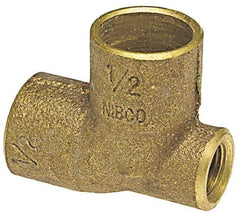 NIBCO - 1-1/4 x 1/8 x 1-1/4" Cast Copper Pipe Baseboard Tee - C x F x C, Pressure Fitting - Apex Tool & Supply