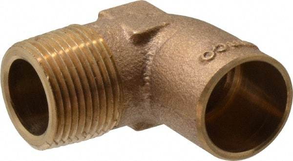 NIBCO - 3/4" Cast Copper Pipe 90° Elbow - C X M, Pressure Fitting - Apex Tool & Supply