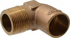 NIBCO - 3/4" Cast Copper Pipe 90° Elbow - C X M, Pressure Fitting - Apex Tool & Supply