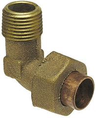 NIBCO - 1-1/4" Cast Copper Pipe 90° Union Elbow - C X M, Pressure Fitting - Apex Tool & Supply
