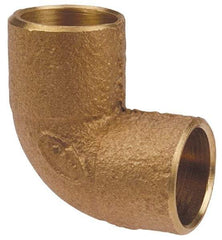NIBCO - 1-1/4 x 1" Cast Copper Pipe 90° Close Rough Elbow - C x C, Pressure Fitting - Apex Tool & Supply