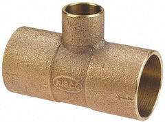 NIBCO - 1-1/4 x 1/2 x 1/2" Cast Copper Pipe Tee - C x C x C, Pressure Fitting - Apex Tool & Supply