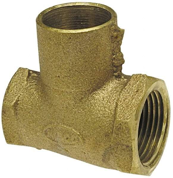 NIBCO - 1/2" Cast Copper Pipe Tee - F x F x C, Pressure Fitting - Apex Tool & Supply