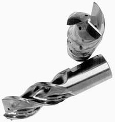 Minicut International - 1-1/4" Diam, 3" LOC, 3 Flute Powdered Metal Corner Chamfer Roughing End Mill - Uncoated, 5-1/2" OAL, 1-1/4" Shank Diam, Single End, Centercutting, 43.5° Helix - Apex Tool & Supply
