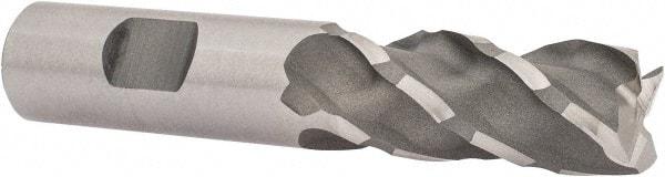 Minicut International - 3/4", 1-5/8" LOC, 3/4" Shank Diam, 3-7/8" OAL, 4 Flute, Powdered Metal Square End Mill - Single End, Uncoated, Spiral Flute, 35° Helix, Centercutting, Right Hand Cut, Right Hand Flute, Series 995 - Apex Tool & Supply