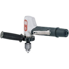 Dynabrade - 1/2" Keyed Chuck - Right Angle Handle, 3,400 RPM, 0.7 hp, 90 psi - Apex Tool & Supply