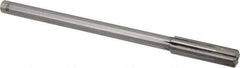 Made in USA - 0.555" Carbide-Tipped 6 Flute Chucking Reamer - Straight Flute, 7/16" Straight Shank, 2" Flute Length, 8" OAL - Apex Tool & Supply