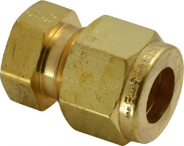 Parker - 3/8" OD, Brass End Cap - 2,300 Max Working psi, 11/16" Hex, Comp Ends - Apex Tool & Supply