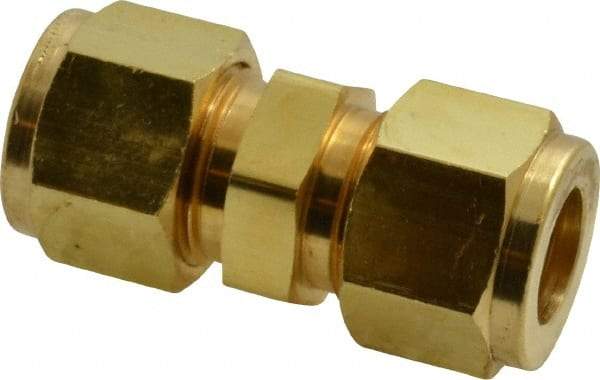 Parker - 1/2" OD, Brass Union - 2,200 Max Working psi, 13/16" Hex, Comp x Comp Ends - Apex Tool & Supply