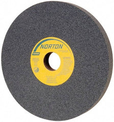 Norton - 8" Diam x 1-1/4" Hole x 3/4" Thick, I Hardness, 100 Grit Surface Grinding Wheel - Silicon Carbide, Type 1, Fine Grade, 3,600 Max RPM, Vitrified Bond, No Recess - Apex Tool & Supply