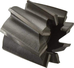 Made in USA - 1-1/4" Diam, 1/2" Arbor Hole Diam, 1" Length of Cut, 8 Flute, High Speed Steel, Finisher Shell End Mill - Right Hand Cut, Right Hand Spiral Flute, Uncoated - Apex Tool & Supply