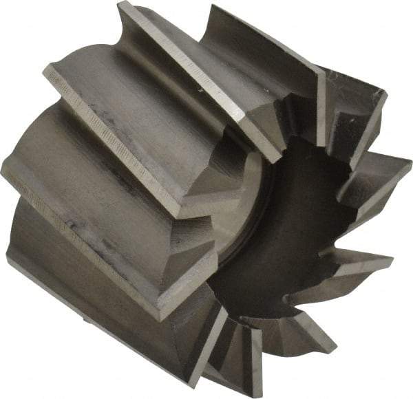 Made in USA - 2-1/4" Diam, 1" Arbor Hole Diam, 1-1/2" Length of Cut, 10 Flute, High Speed Steel, Finisher Shell End Mill - Right Hand Cut, Right Hand Spiral Flute, Uncoated - Apex Tool & Supply