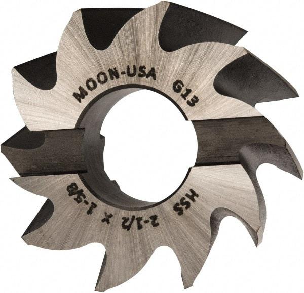 Made in USA - 2-1/2" Diam, 1" Arbor Hole Diam, 1-5/8" Length of Cut, 10 Flute, High Speed Steel, Finisher Shell End Mill - Right Hand Cut, Right Hand Spiral Flute, Uncoated - Apex Tool & Supply