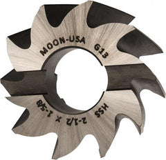 Made in USA - 2-1/2" Diam, 1" Arbor Hole Diam, 1-5/8" Length of Cut, 10 Flute, High Speed Steel, Finisher Shell End Mill - Right Hand Cut, Right Hand Spiral Flute, Uncoated - Apex Tool & Supply