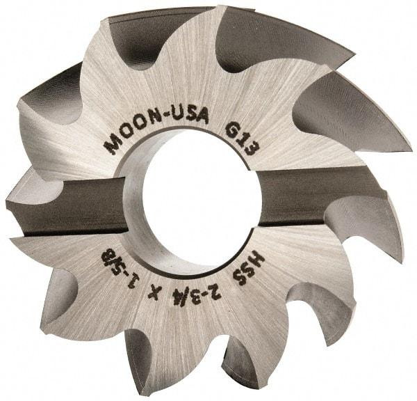 Made in USA - 2-3/4" Diam, 1" Arbor Hole Diam, 1-5/8" Length of Cut, 10 Flute, High Speed Steel, Finisher Shell End Mill - Right Hand Cut, Right Hand Spiral Flute, Uncoated - Apex Tool & Supply