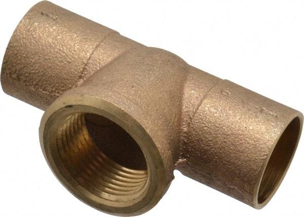 NIBCO - 1" Cast Copper Pipe Tee - C x C x F, Pressure Fitting - Apex Tool & Supply