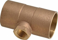 NIBCO - 1-1/2 x 1-1/2 x 1/2" Cast Copper Pipe Tee - C x C x F, Pressure Fitting - Apex Tool & Supply