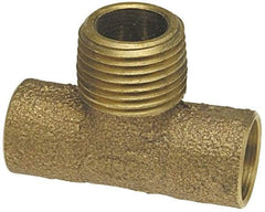 NIBCO - 1/2" Cast Copper Pipe Tee - C x C x M, Pressure Fitting - Apex Tool & Supply