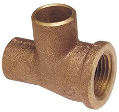 NIBCO - 1 x 3/4 x 1" Cast Copper Pipe Tee - C x F x C, Pressure Fitting - Apex Tool & Supply
