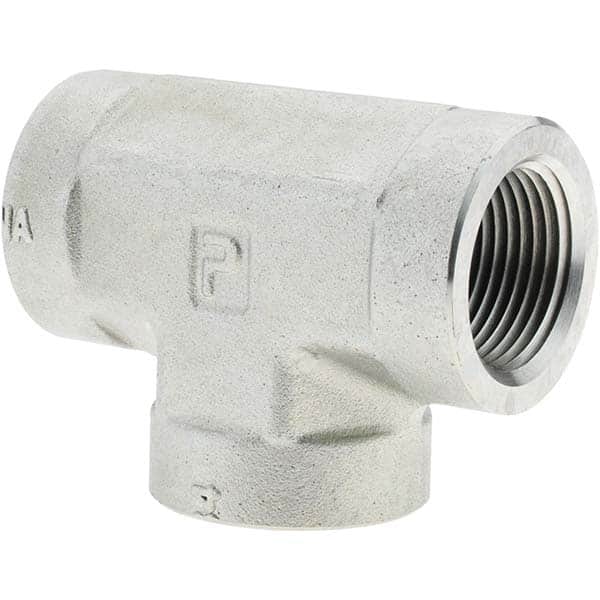 Parker - Industrial Pipe Fittings Type: Female Tee Female Thread Size: 1-11-1/2 - Apex Tool & Supply