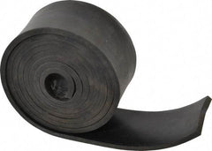 Made in USA - 3/16" Thick x 2" Wide x 60" Long, Buna-N Rubber Strip - Stock Length, 70 Shore A Durometer, 800 to 1,000 psi Tensile Strength, -20 to 170°F, Black - Apex Tool & Supply