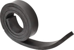 Made in USA - 1/2" Thick x 2" Wide x 60" Long, Buna-N Rubber Strip - Stock Length, 70 Shore A Durometer, 800 to 1,000 psi Tensile Strength, -20 to 170°F, Black - Apex Tool & Supply