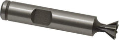 Made in USA - 3/8" Diam x 3/16" Width of Cut, 60° Included Angle, Cobalt Dovetail Cutter - 3/8" Shank Diam, 2-1/8" Overall Length, Weldon Flat, Uncoated - Apex Tool & Supply