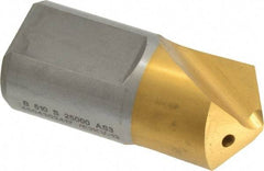 Kennametal - 25mm Diam, 118°, HTS DFT High Speed Steel Pilot Drill Insert - Style B510, TiN Coated - Apex Tool & Supply