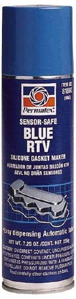 Permatex - 7-1/4 oz Sensor-Safe Gasket Maker - -65 to 500°F, Blue, Comes in Aerosol Can - Apex Tool & Supply