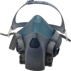 3M - Series 7500, Size L Half Mask Respirator - 4-Point Suspension, Bayonet Connection - Apex Tool & Supply