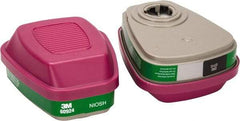 3M - Green and Magenta P100 Cartridge and Filter Combination - Series 6000, Protects Against Ammonia, Methylamine - Apex Tool & Supply