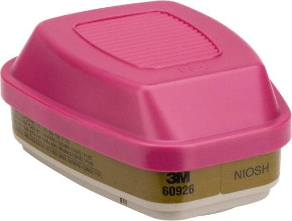3M - Olive and Magenta P100 Cartridge and Filter Combination - Series 6000, Protects Against Multi Gas - Apex Tool & Supply
