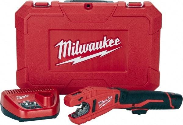 Milwaukee Tool - 3/8" to 1" Pipe Capacity, Tube Cutter - Cuts Copper, 14" OAL, 12 Volt - Apex Tool & Supply