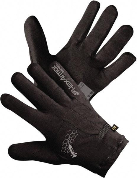 HexArmor - Size M (8), ANSI Cut Lvl A9, Puncture Lvl 4, Spandex/SuperFabric Cut Resistant Gloves - 9.37" Long, SuperFabric Lining, Elastic Cuff, Black, Paired - Apex Tool & Supply