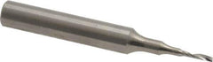 Onsrud - 1/16" Cutting Diam x 1/4" Length of Cut, 1 Flute, Upcut Spiral Router Bit - Uncoated, Right Hand Cut, Solid Carbide, 2" OAL x 1/4" Shank Diam, Single Edge, 21° Helix Angle - Apex Tool & Supply