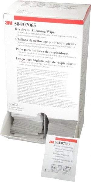 3M - Facepiece Alcohol-Free Wipes - 10" Long x 8" Wide - Apex Tool & Supply