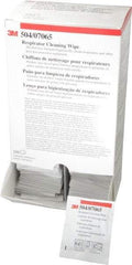 3M - Facepiece Alcohol-Free Wipes - 10" Long x 8" Wide - Apex Tool & Supply