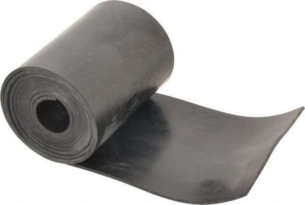 Made in USA - 3/32" Thick x 4" Wide x 60" Long, Neoprene Rubber Strip - Stock Length, 70 Shore A Durometer, 1,000 to 1,200 psi Tensile Strength, -40 to 212°F, Black - Apex Tool & Supply
