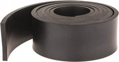 Made in USA - 1/4" Thick x 2" Wide x 60" Long, Neoprene Rubber Strip - Stock Length, 70 Shore A Durometer, 1,000 to 1,200 psi Tensile Strength, -40 to 212°F, Black - Apex Tool & Supply