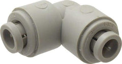 Parker - 5/16" Outside Diam, Acetal Push-to-Connect Tube Union Elbow - 300 Max psi, Tan - Apex Tool & Supply