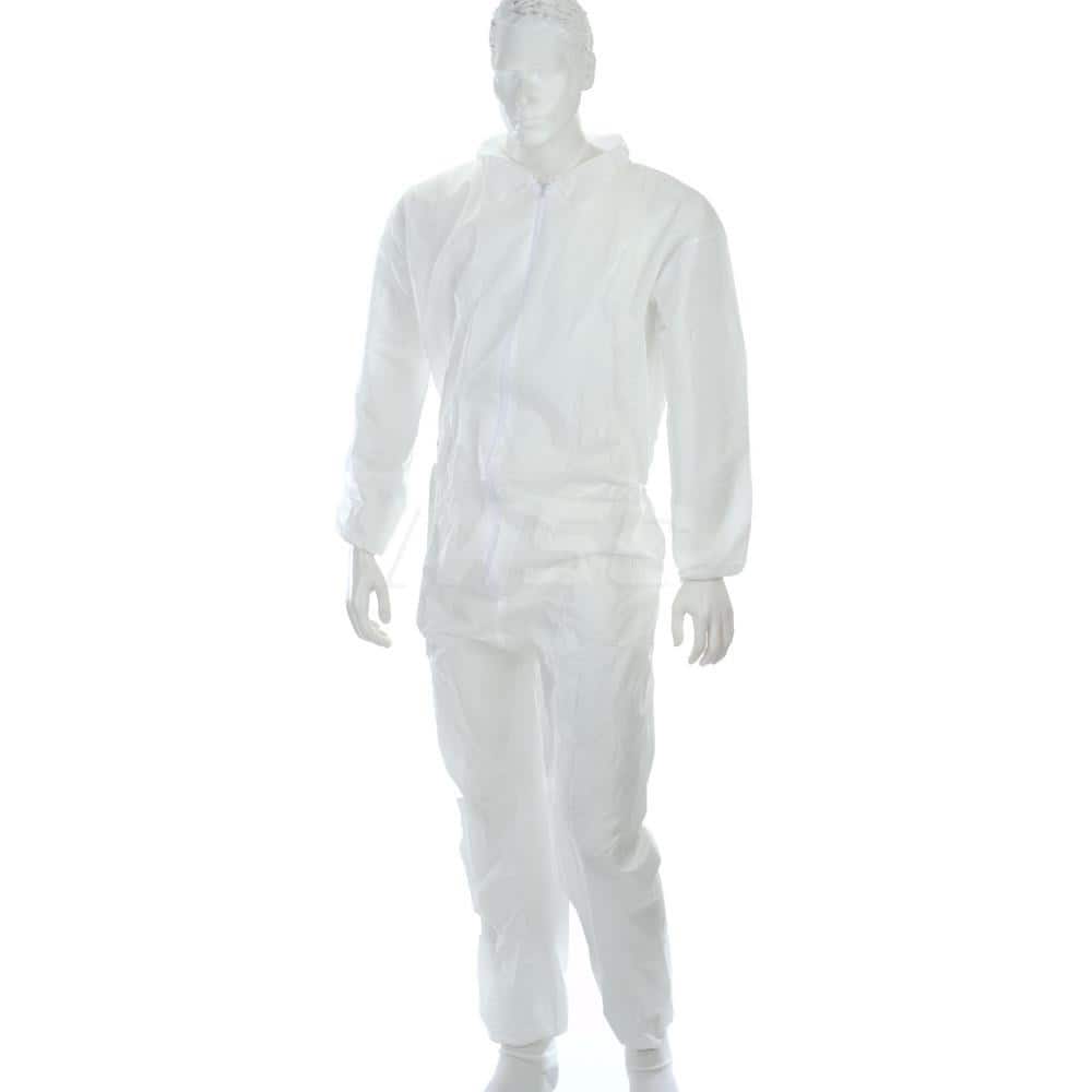 PRO-SAFE - Pack of (25), Size M SMS Chemical Resistant Coveralls - Apex Tool & Supply