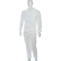 PRO-SAFE - Pack of (25), Size M SMS Chemical Resistant Coveralls - Apex Tool & Supply